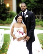 <p>
Tiffany and Chris were high school sweethearts. On Valentine&rsquo;s Day 2010, Chris proposed. The wedding took place at Marina Inn. Chris, an NBA player, had a groom&rsquo;s cake of his 1972 Chevelle sitting in the center of the Maryland (his alma mater) basketball court. Tiffany says the best thing about the wedding day was feeling the couple&rsquo;s powerful love. They live in Wake Forest.</p>

